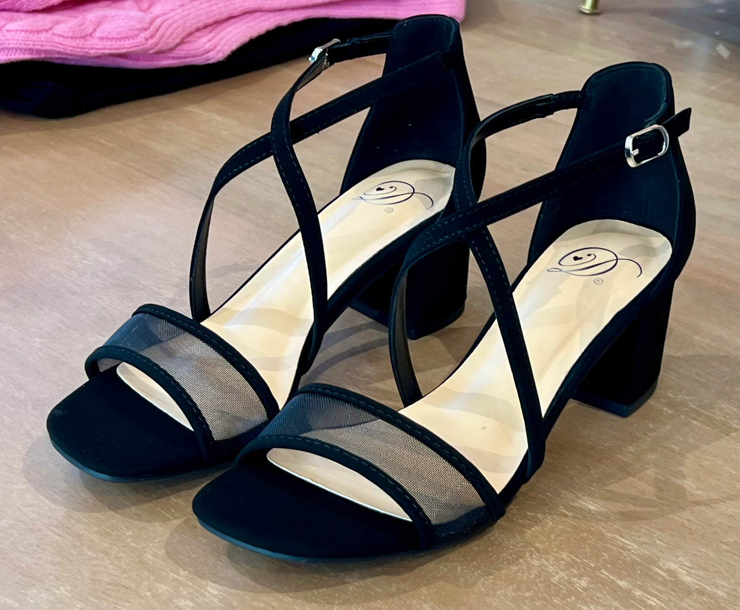 Black Strappy Heel