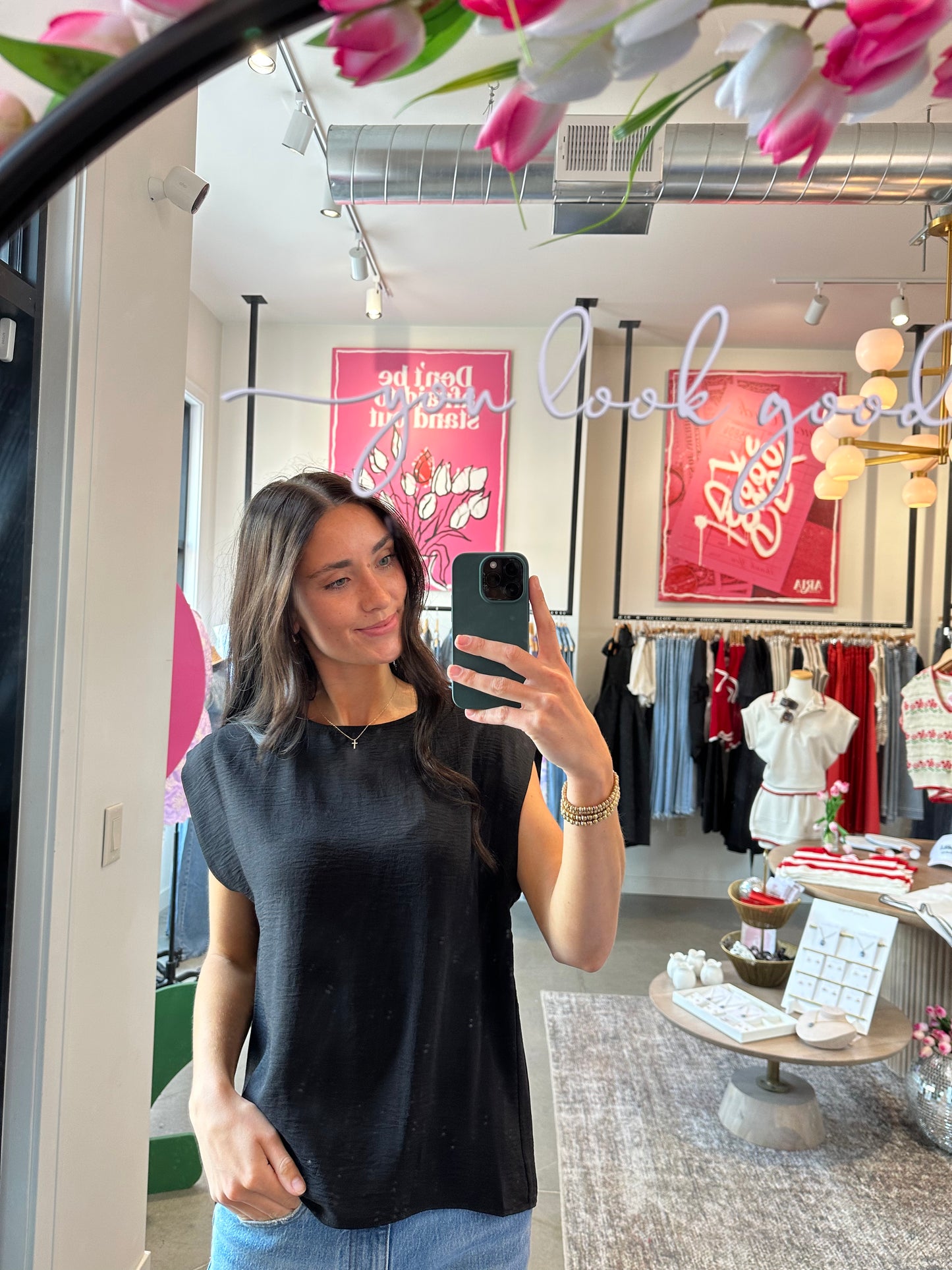 Black Sheer Basic Blouse