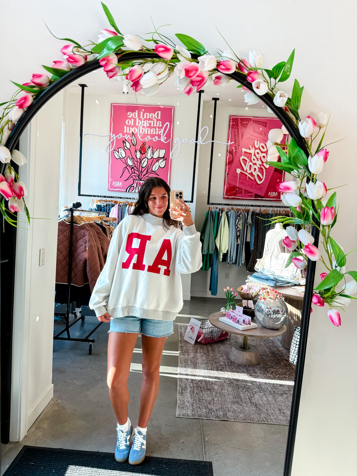 ARKANSAS Mock Neck Reversible Crewneck