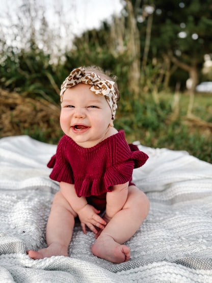 Cranberry Knit Romper