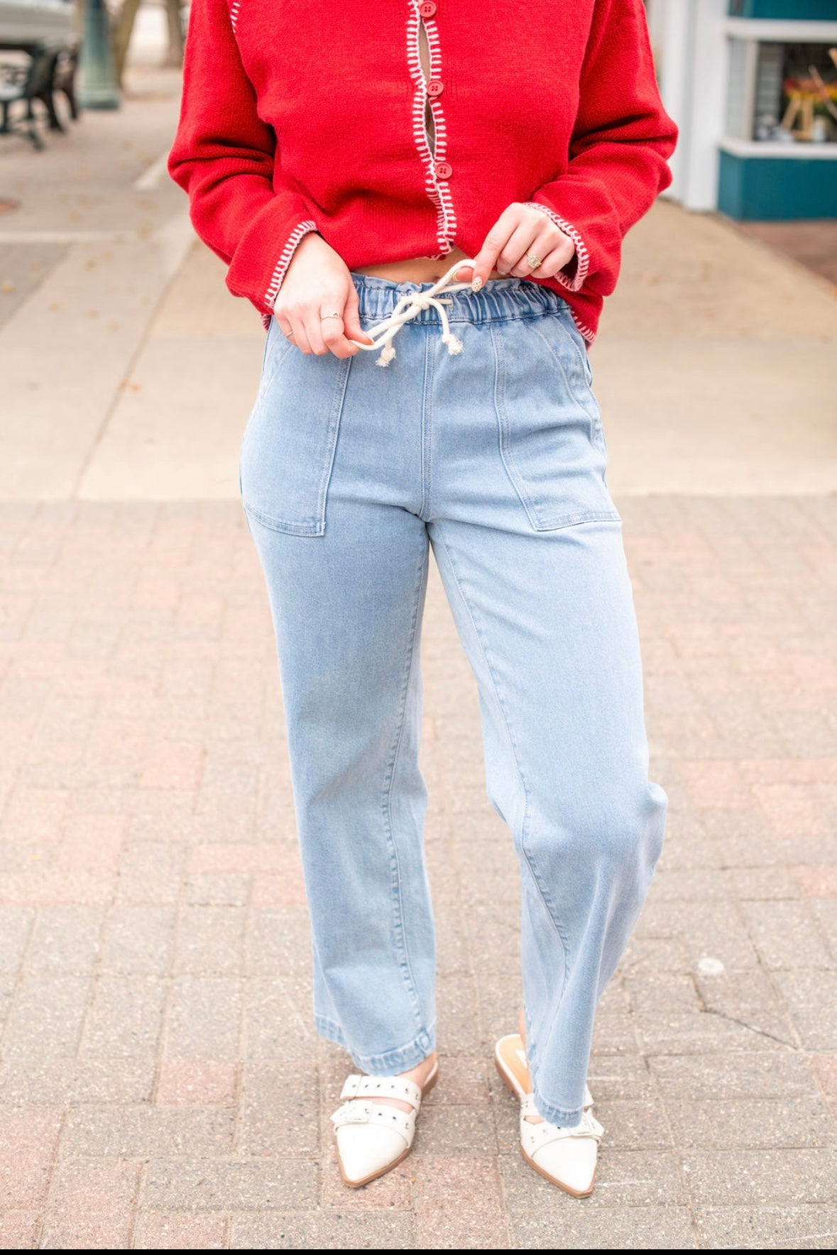 Vervet High Rise Elastic Pants