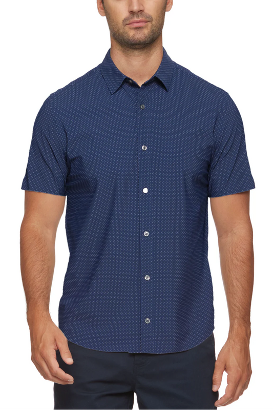 Flag + Anthem Navy Loretto Dot Performance Shirt