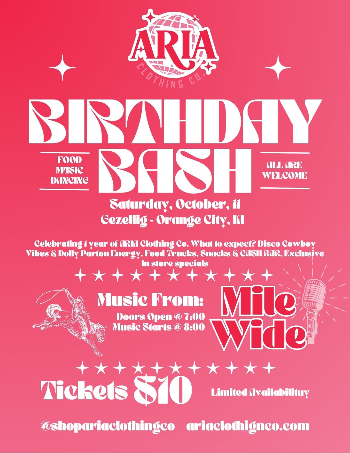 ARIA Birthday Bash Concert Ticket