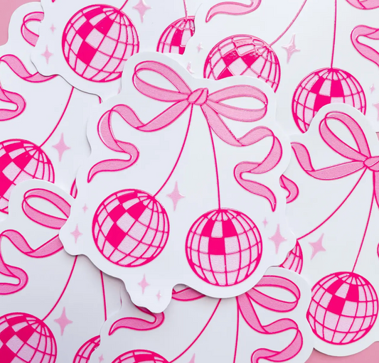 Cherry Disco Ball Stickers