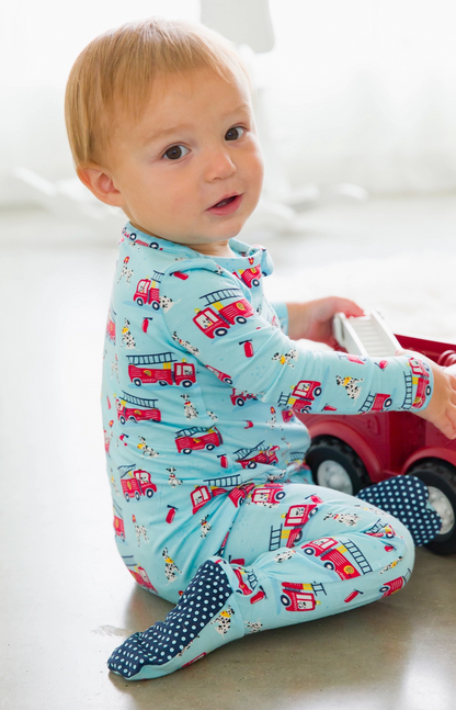 Firetruck Bamboo Onesie