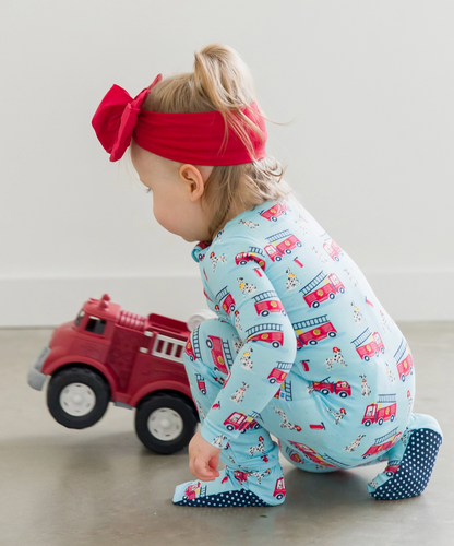 Firetruck Bamboo Onesie