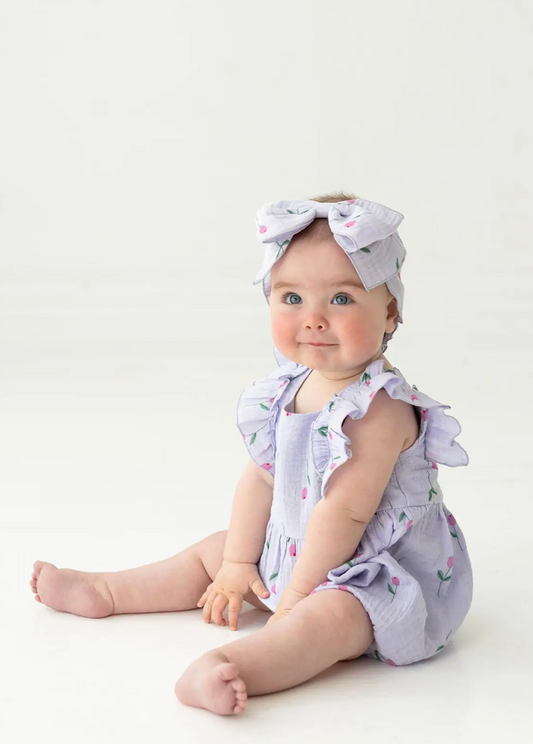 Tiny Tulip Purple Romper