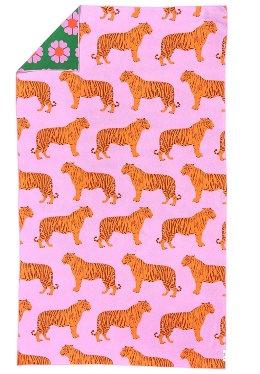 Crae Reversible Pool Towels Tiger