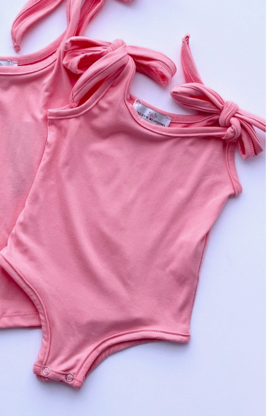 Madden Coral Tie Shoulder Leotard