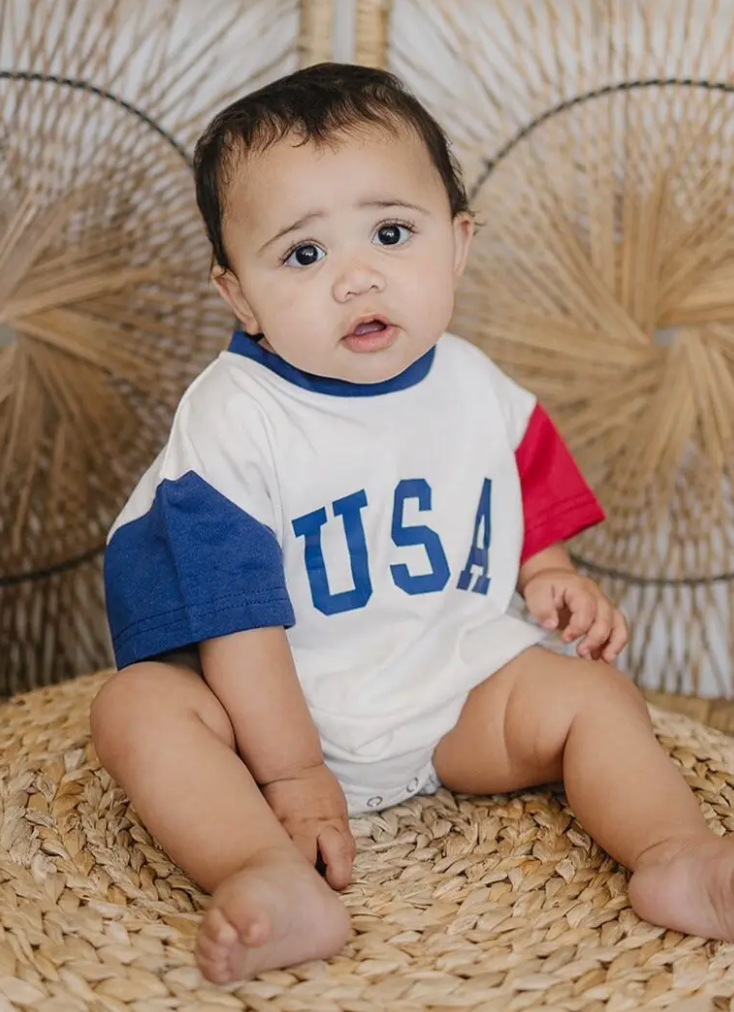 USA Colorblock Romper
