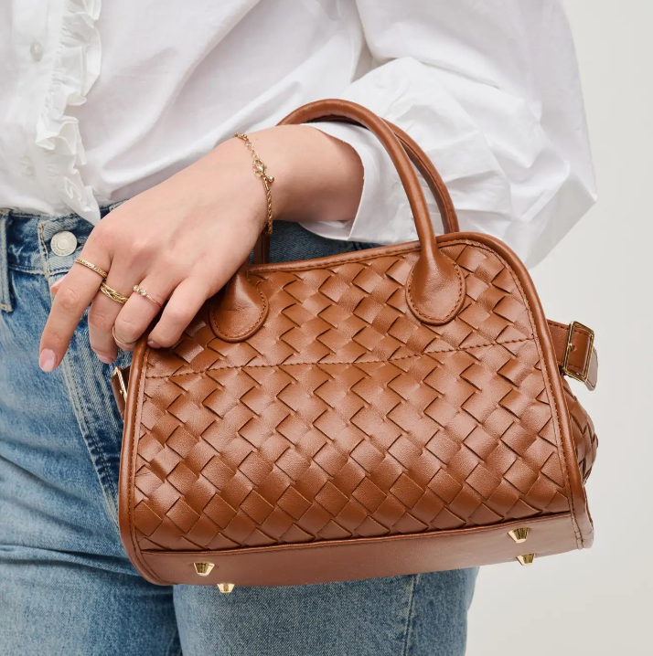 Kristie Brown Woven Crossbody