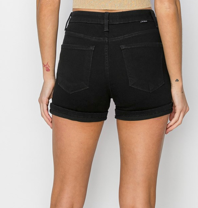 Risen Black High Rise Shorts