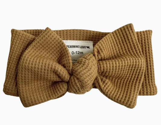 Honey Waffle Knit Bow