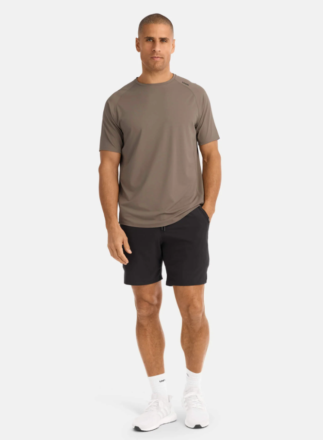 UNRL Streamline Performance Tee Taupe