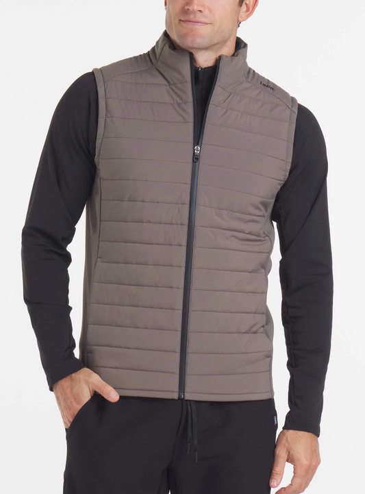UNRL Vancouver Quilted Vest Taupe