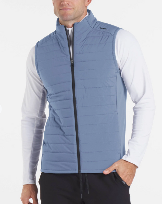 UNRL Vancouver Quilted Vest Blue Storm