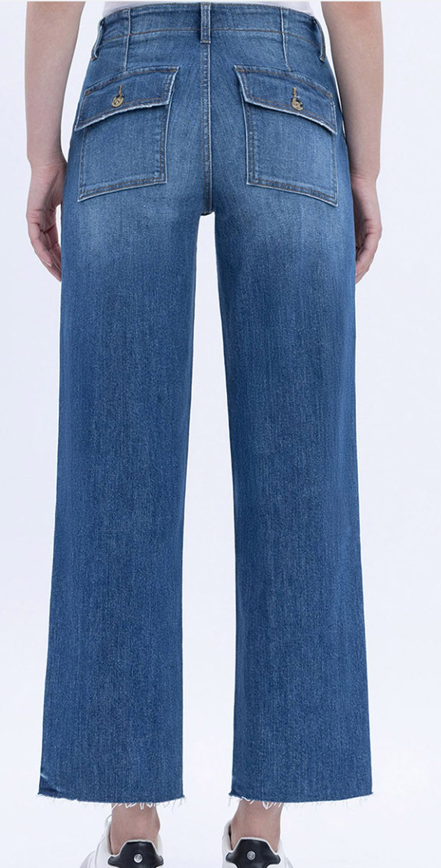 Vervet High Rise Crop Utility Jeans