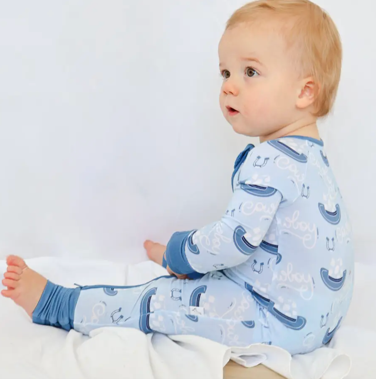 Bamboo Blue Cowboy Onesie