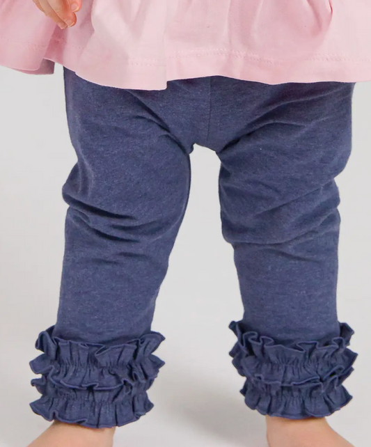 Ruffle Butts Denim Ruffle Flare Pants