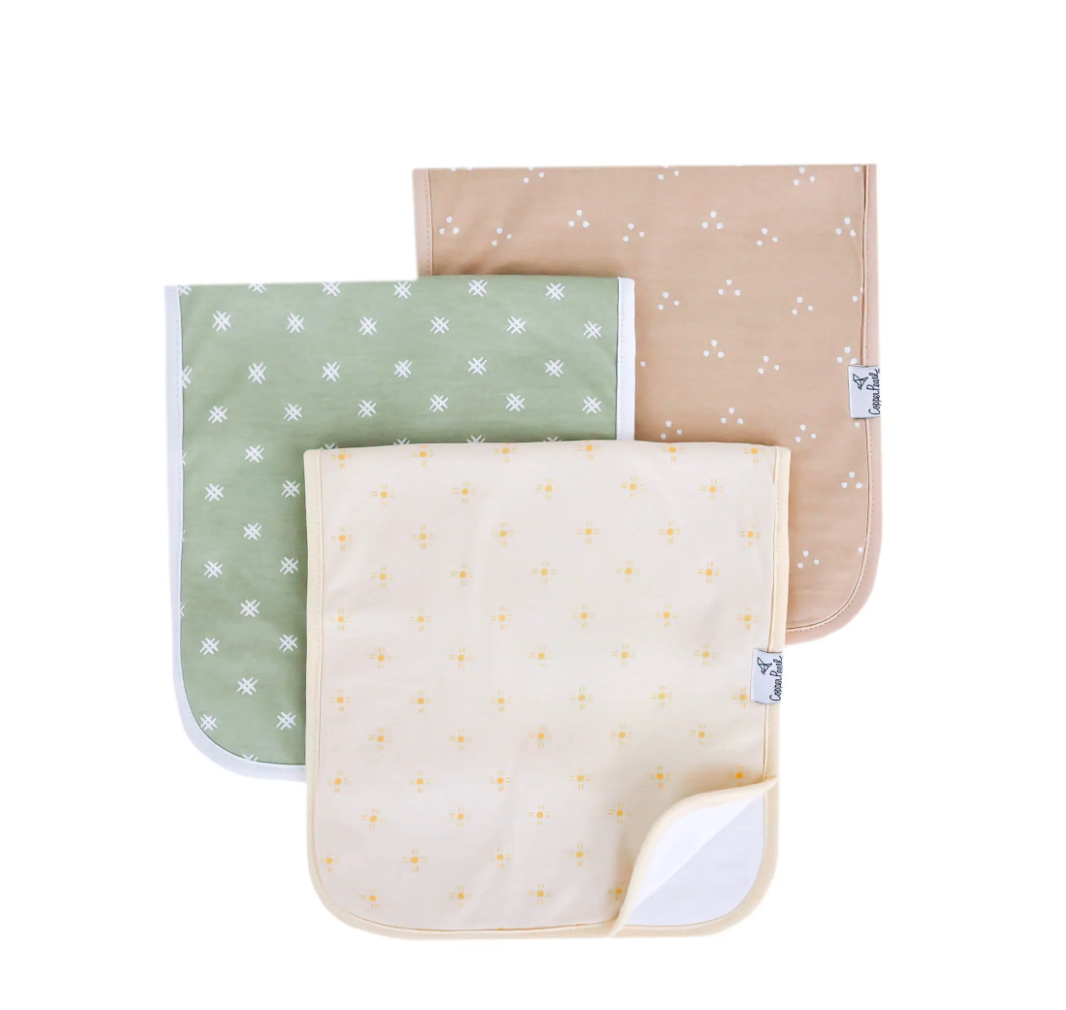 Copper Pearl Santa Fe Burp Cloths