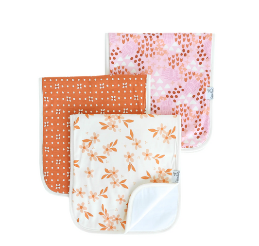 Copper Pearl Rue Burp Cloths