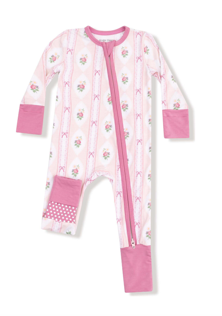 Angel Dear Ogee Floral Bamboo Onesie