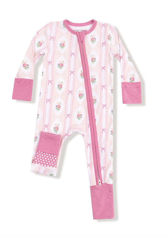 Angel Dear Ogee Floral Bamboo Onesie