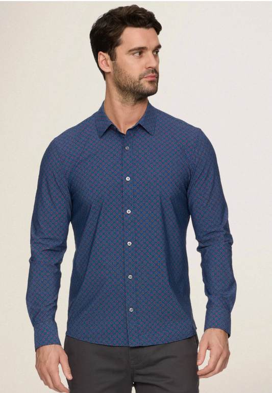 Flag & Anthem Red + Navy Amos Button Down
