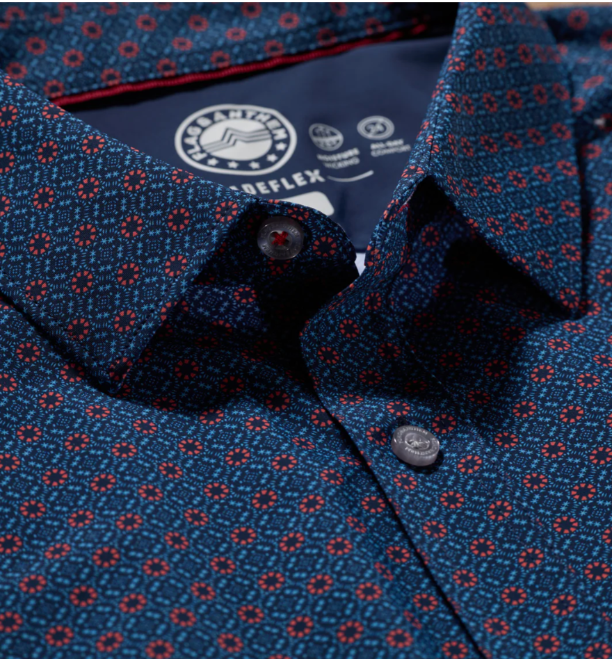 Flag & Anthem Red + Navy Amos Button Down