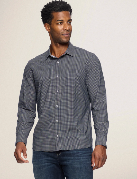 Flag + Anthem Gingham Black & Gray Button Down