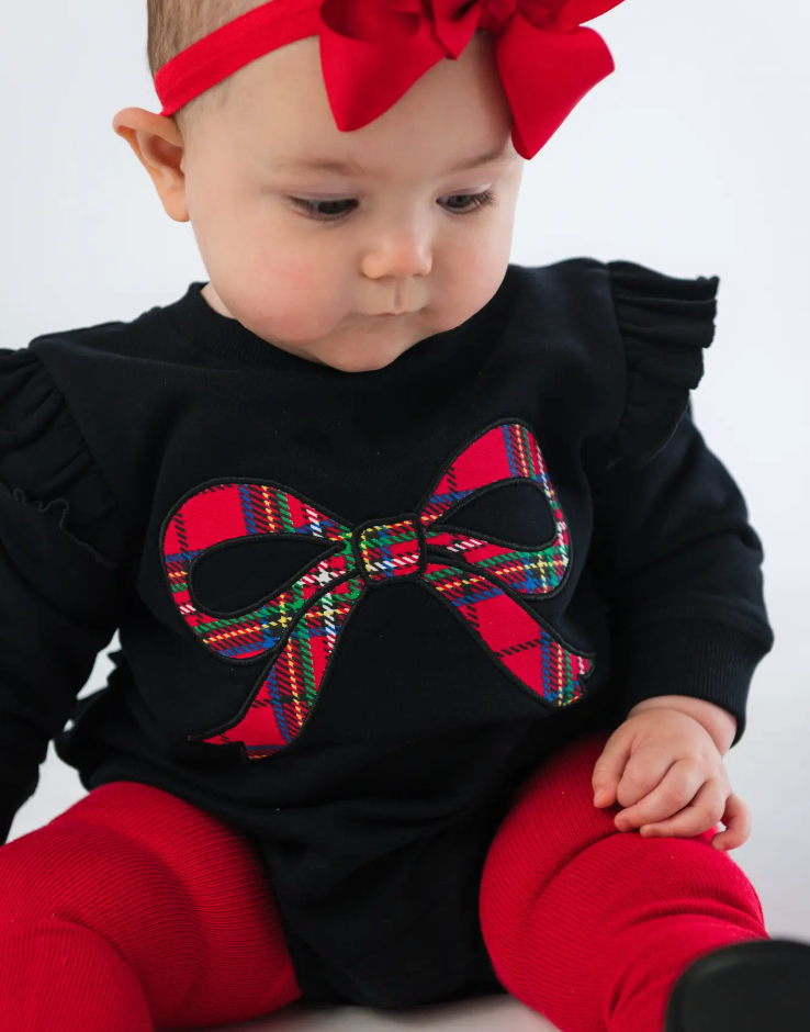 Ruffle Butts Plaid Bow Bubble