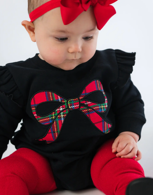 Ruffle Butts Plaid Bow Bubble