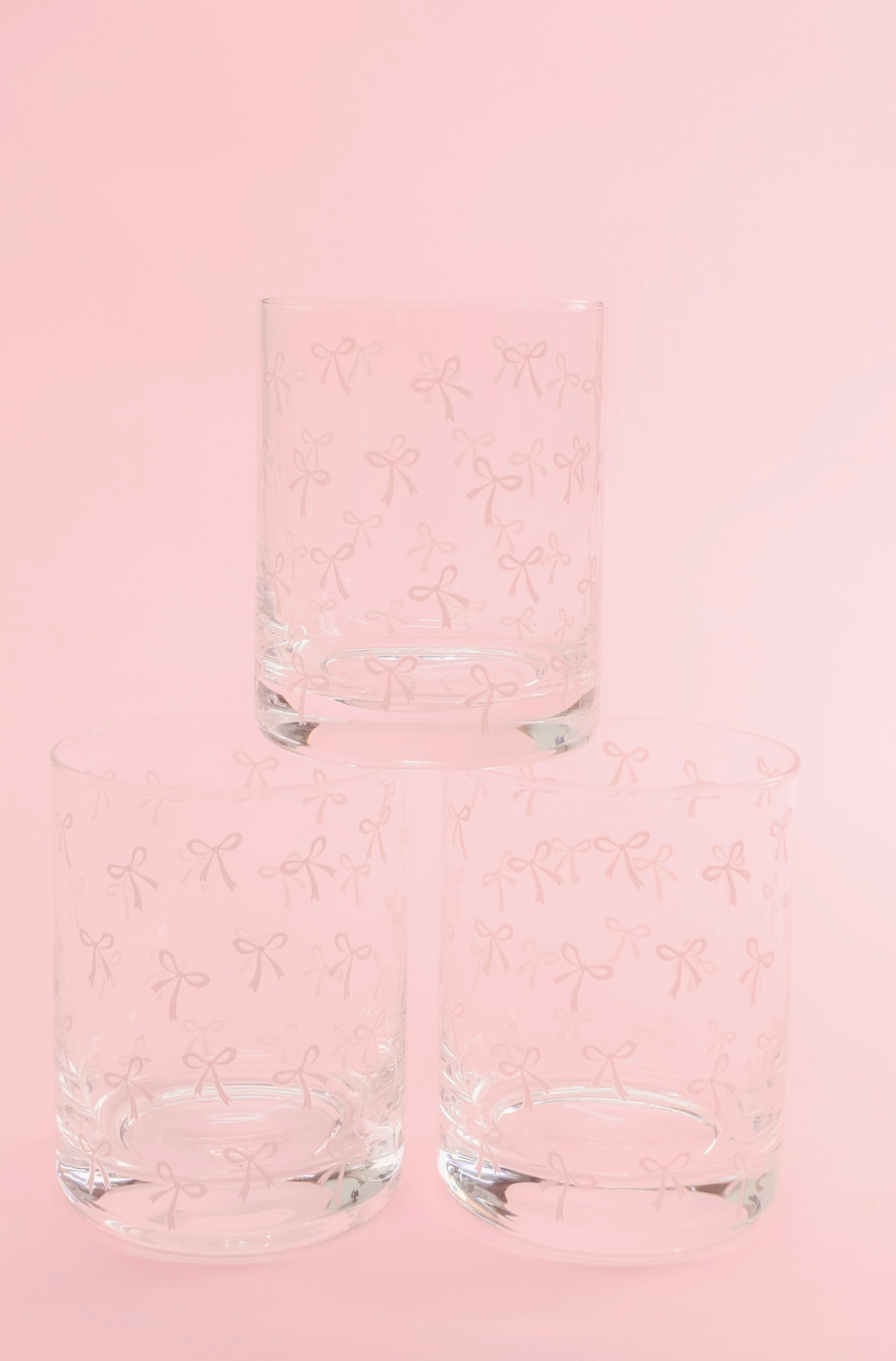 Pink Bow Cocktail Glass