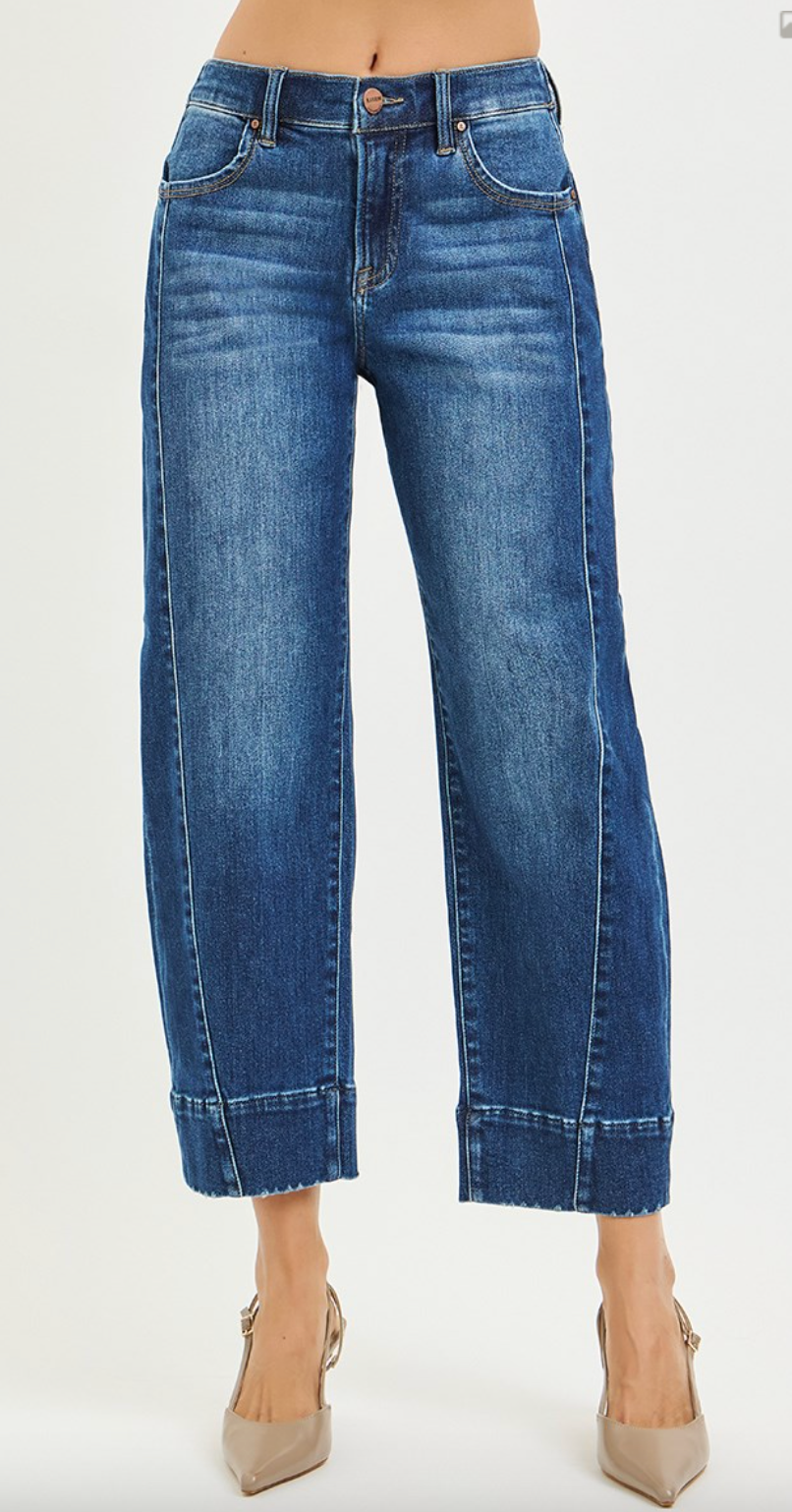Risen Slouchy Copped Barrel Jeans