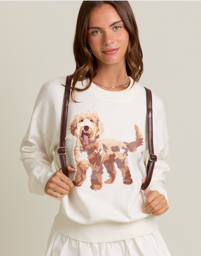 Cream Doodle Sweater