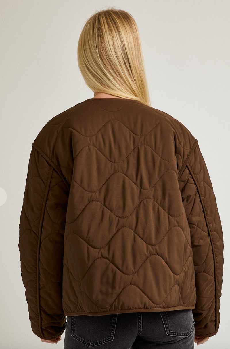 Chocolate Brown Quilted Jacket