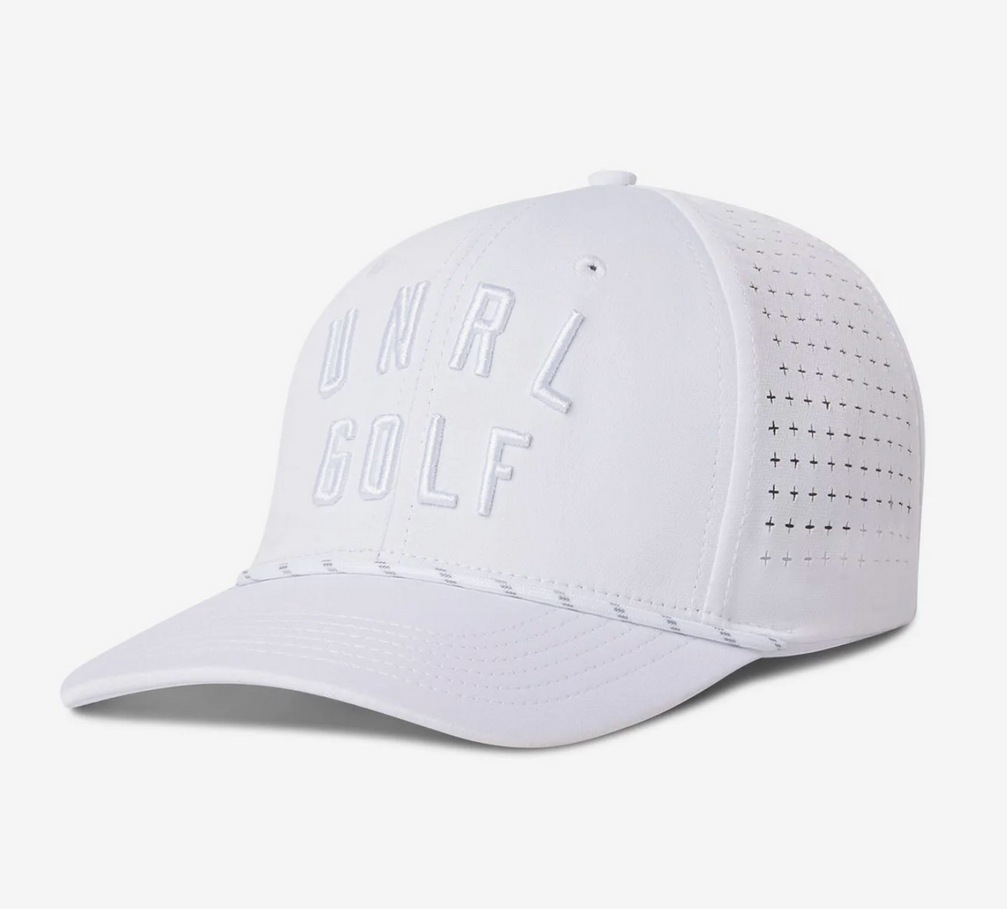 UNRL Vintage Rope Snapback White Out