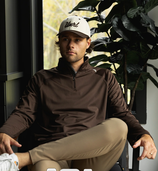 UNRL Espresso Interlock Quarterzip