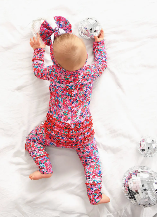 Gigi + Max Juliette Floral Bamboo Onesie