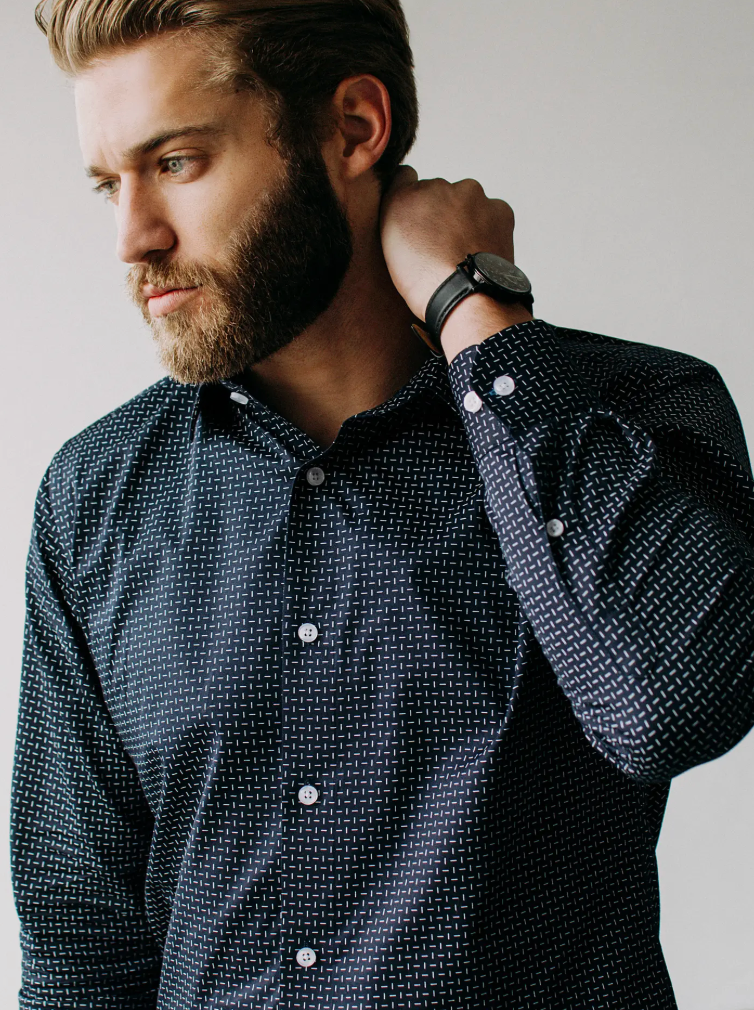 Finn Black Slim Fit Dress Shirt