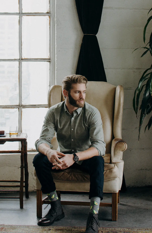 Mason Green Slim Fit Button Down
