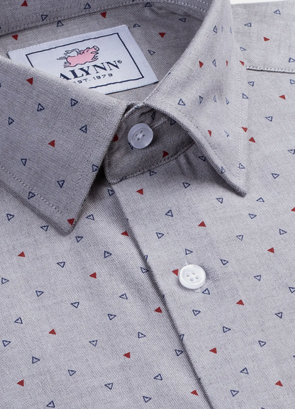 Percy Gray Slim Fit Button Down