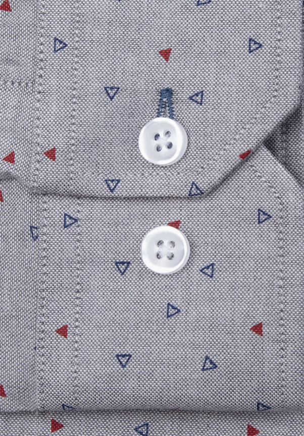 Percy Gray Slim Fit Button Down