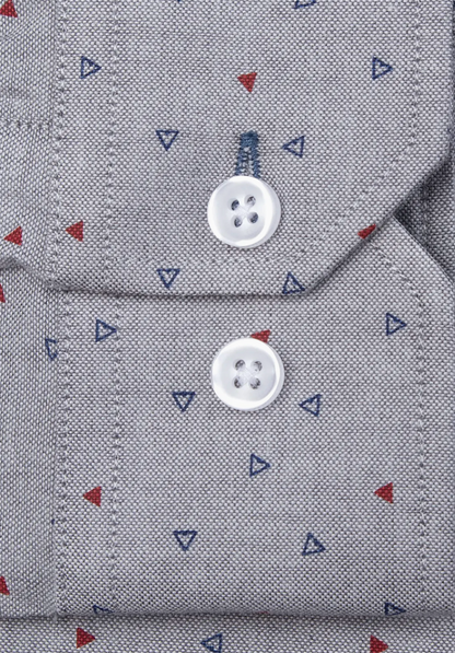 Percy Gray Slim Fit Button Down