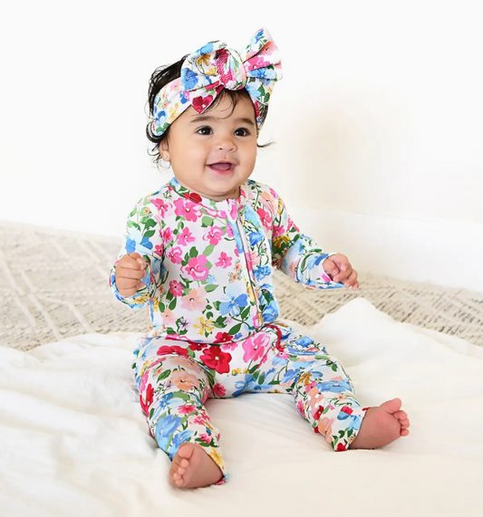 Kaylee Multi Floral Bamboo Onesie