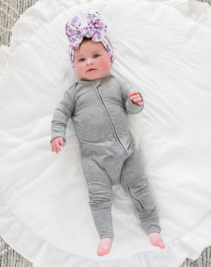 Gray Ribbed Onesie