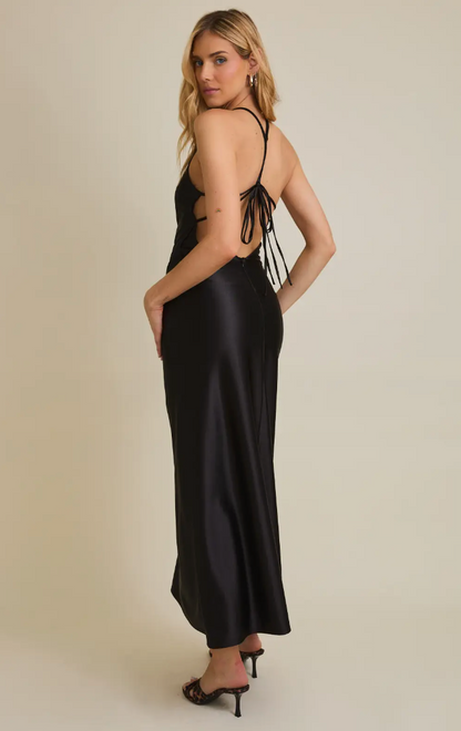 Black Sleek Strappy Dress