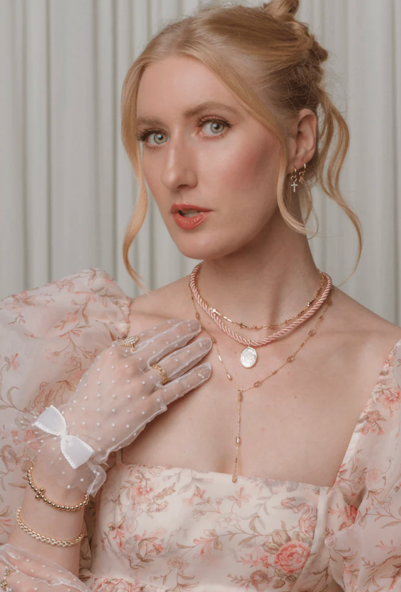 Daphne Rope Necklace Rose