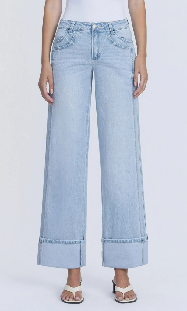 Vervet High Rise Light Cuffed Jeans