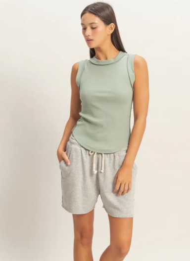 Basic Ribbed Tank Asst Colors